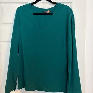W118 by Walter Baker Teal V-Neck Blouse
